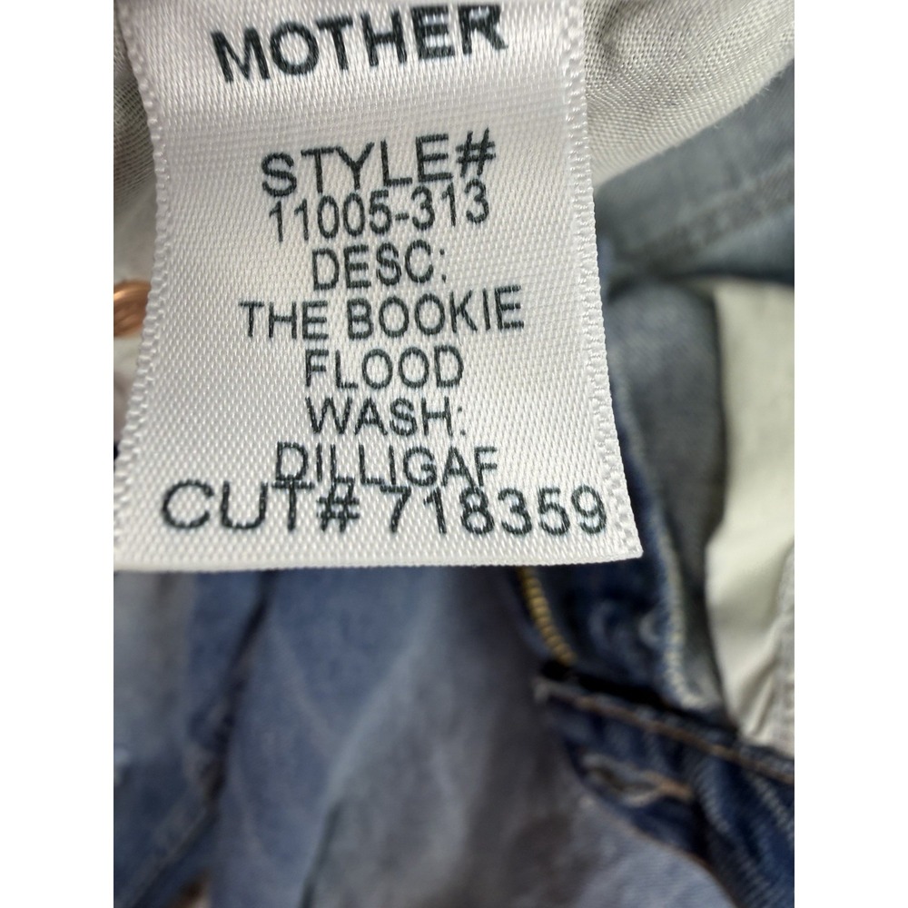 Mother Superior The Bookie Flood Jeans Women's Size 26 Distressed Flare Made USA - Picture 7 of 14